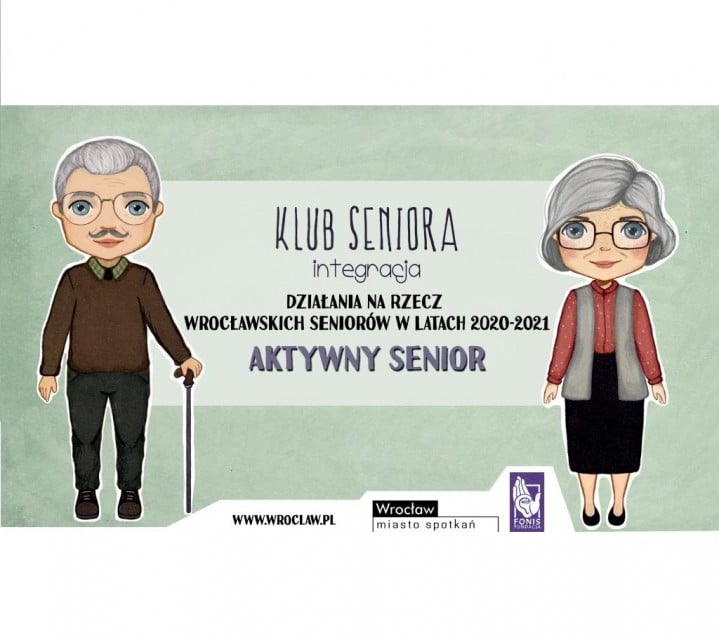 Plakat projektu "Aktywny senior 2020 2021"