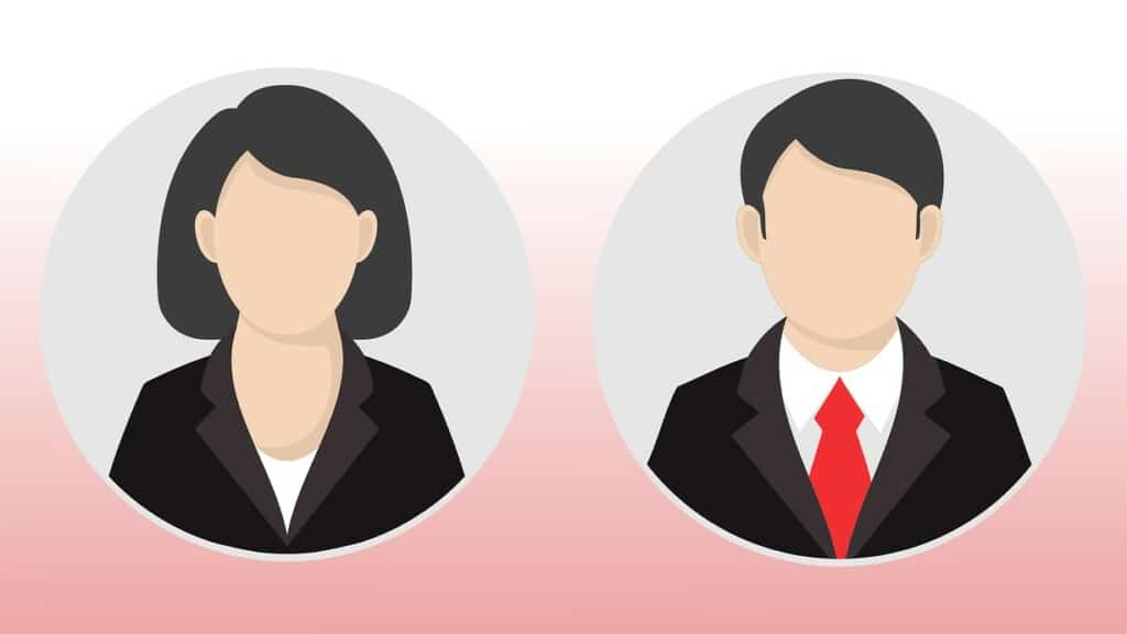 Grafika przedstawiająca kobietę i mężczyznę